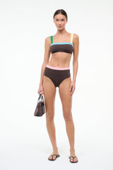 LIV BIKINI TOP | DARK CHOCOLATE MULTI